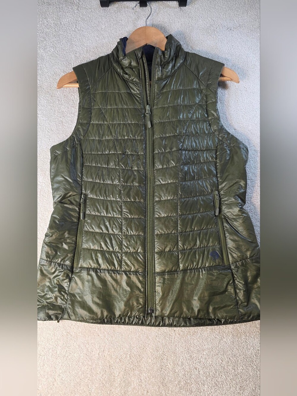 Mountain Hardwear Lightweight Puffer Vest Green Packable Gorpcore Womens M